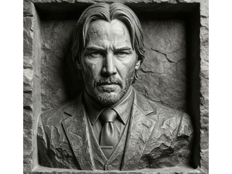 john Retrato en Piedra