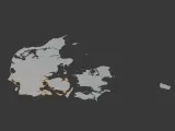 Regions of Denmark. 3D Map puzzle (5-piece)-1