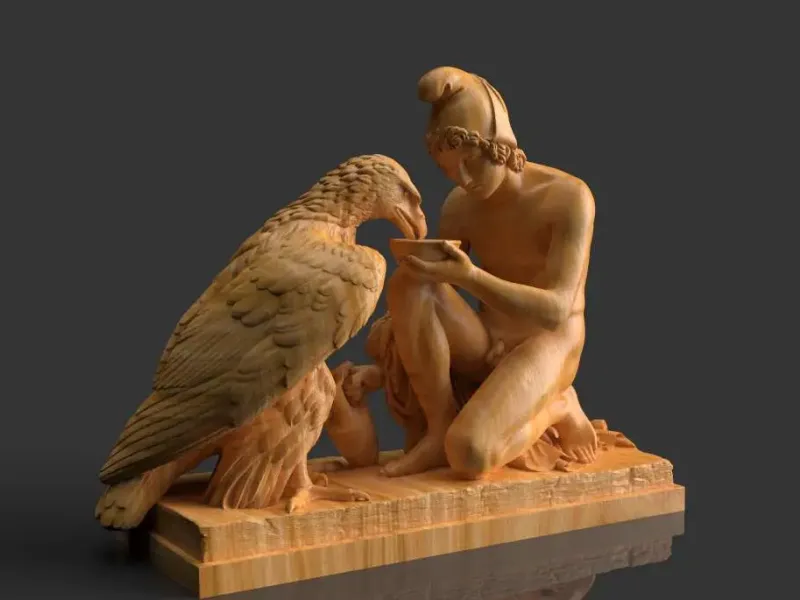 Statuetta di Ganimede e dell'aquila di Giove