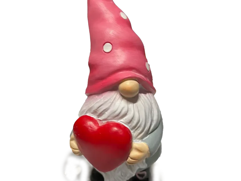 Valentine's Day Gnome Holding a Heart