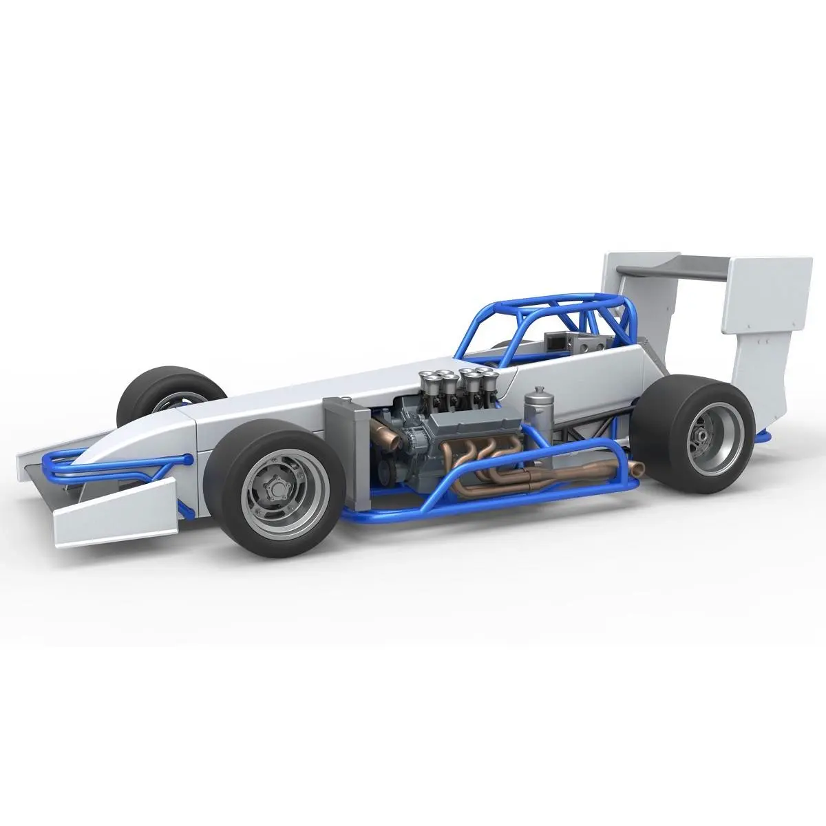 Supermodified front engine race car V4 Scale 1:25