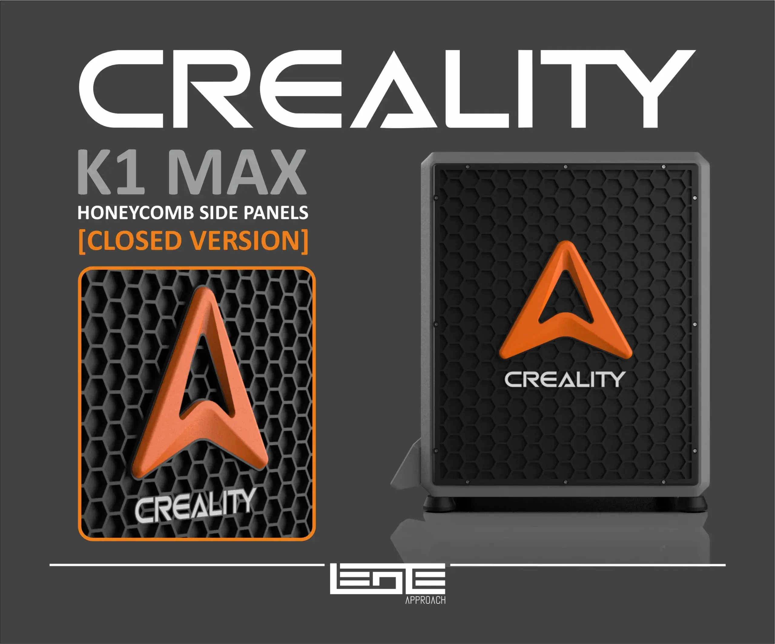 CREALITY K1max SIDE PANELS [CLOSED + SPOOL HOLDER]