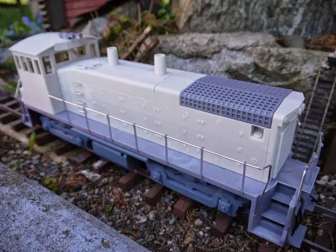 3D Painted Railroad Locomotive