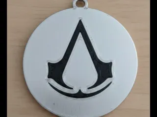 assassins creed logo inspired keychain