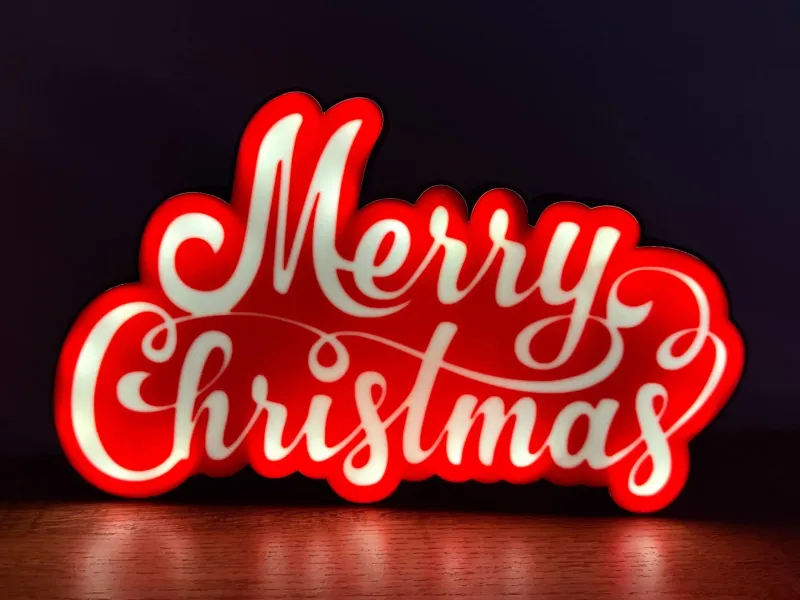 Merry Christmas light box decoration