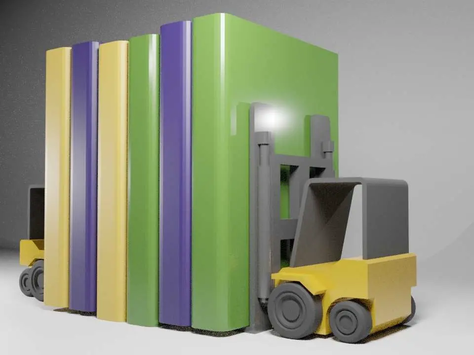 Simple Mini Forklift Bookend