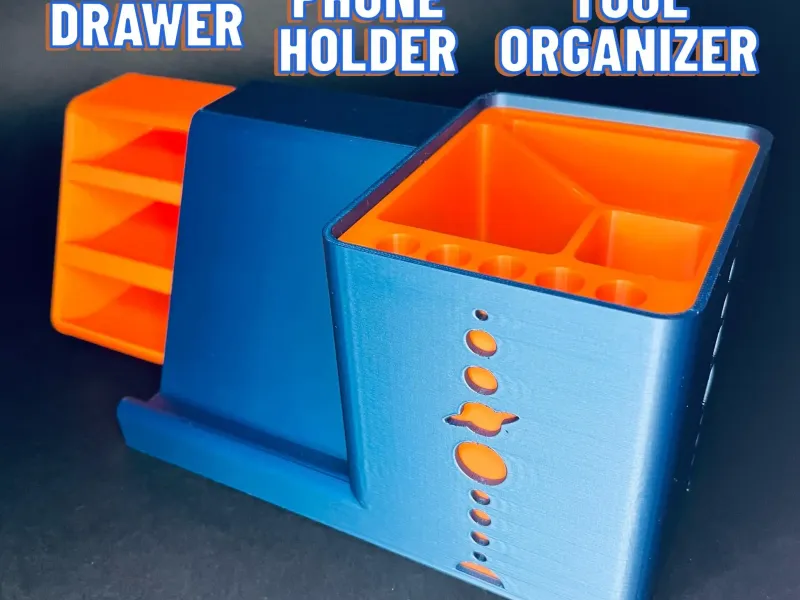 Support de téléphone, organisateur de tiroir et d'outils, thème spatial