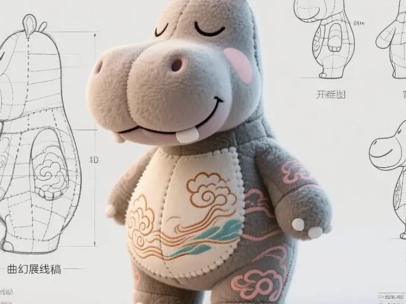 Adorable muñeco de hipopótamo