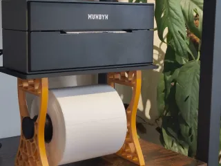 Thermal printer and roll stand - desk organiser