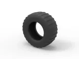 Tire of Vintage Pulling tractor Version 4 Scale 1:25-7