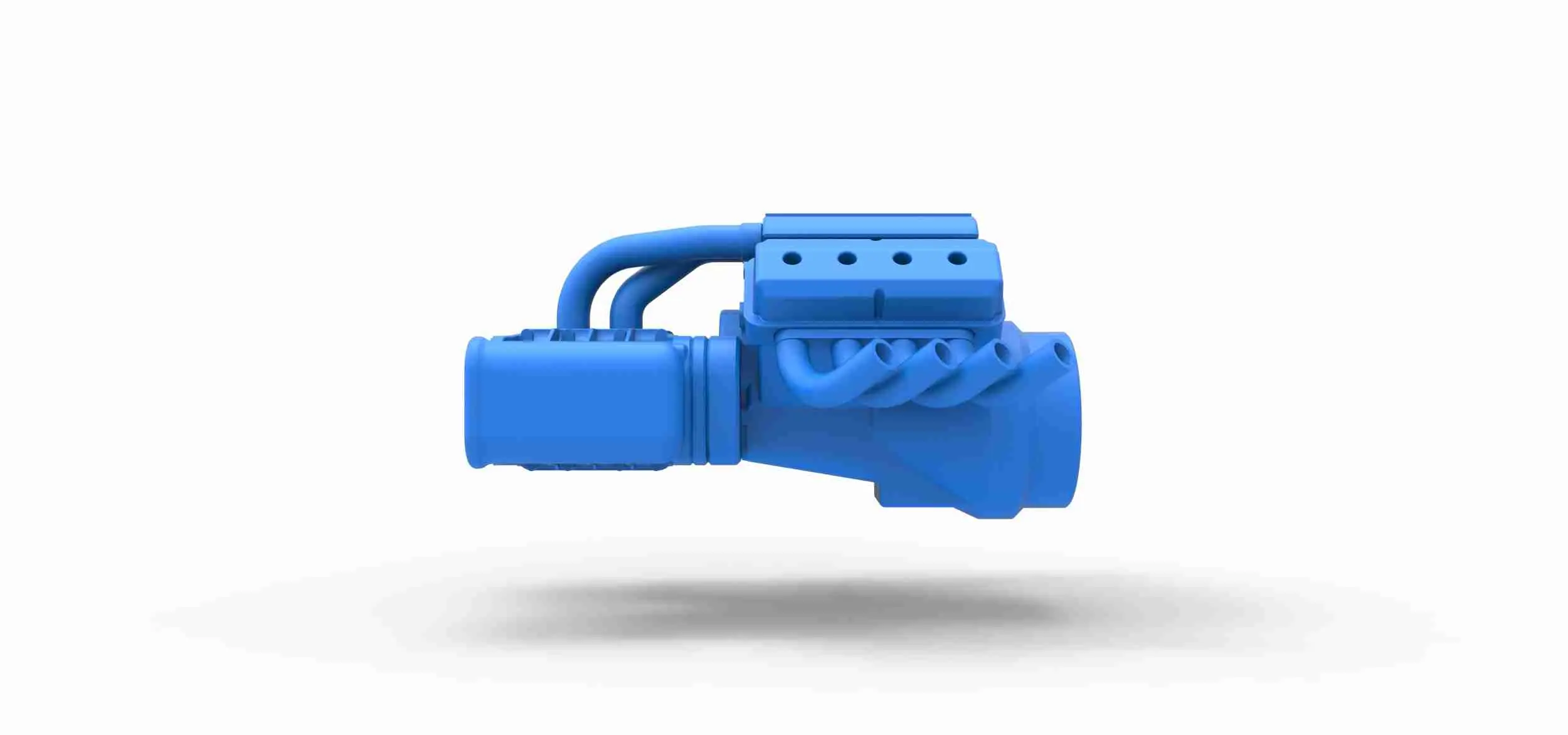 Двигатель V8 с двойным нагнетателем Potvin Supercharger Масштаб 1:25
