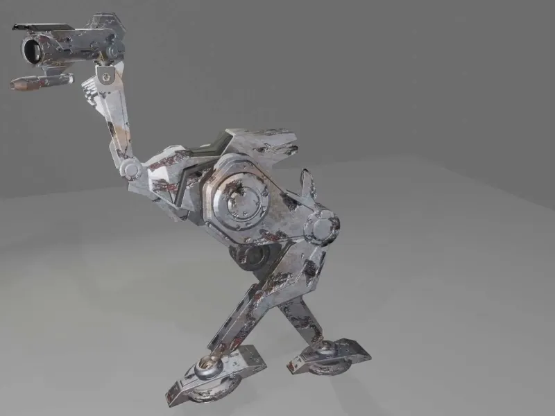 Sci-Fi Roboter Fahrzeug All Terrain für 3D Druck