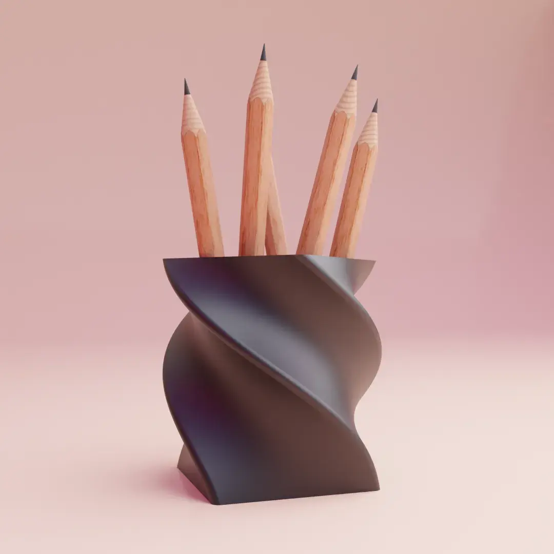 cool pencil holder twisted box