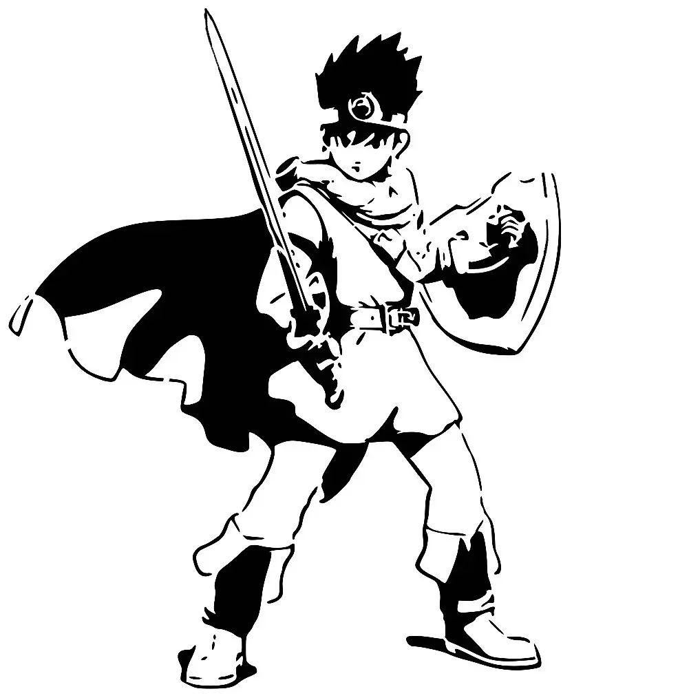 DQ Hero Erdrick stencil