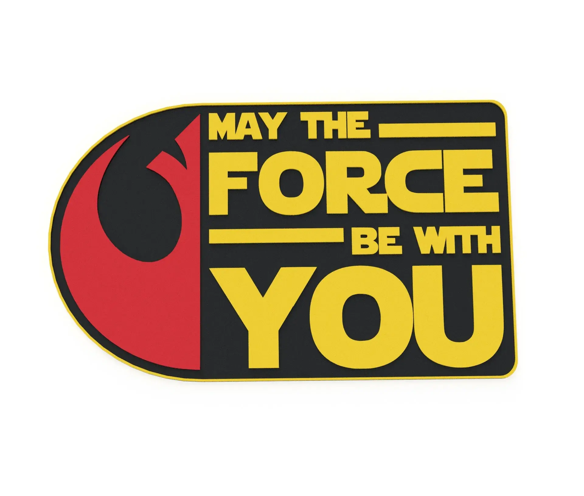 Easy Print Star Wars Day May The Force Be With You Sign