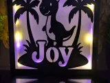 Personalized Nursery Nightlight 'Joy' - Interchangeable Plat-2