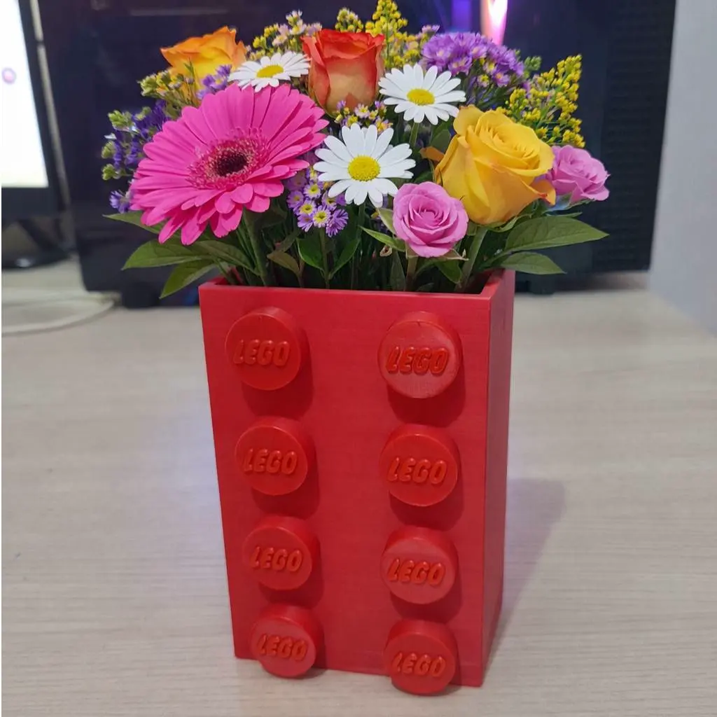 Lego Brick Flower Vase