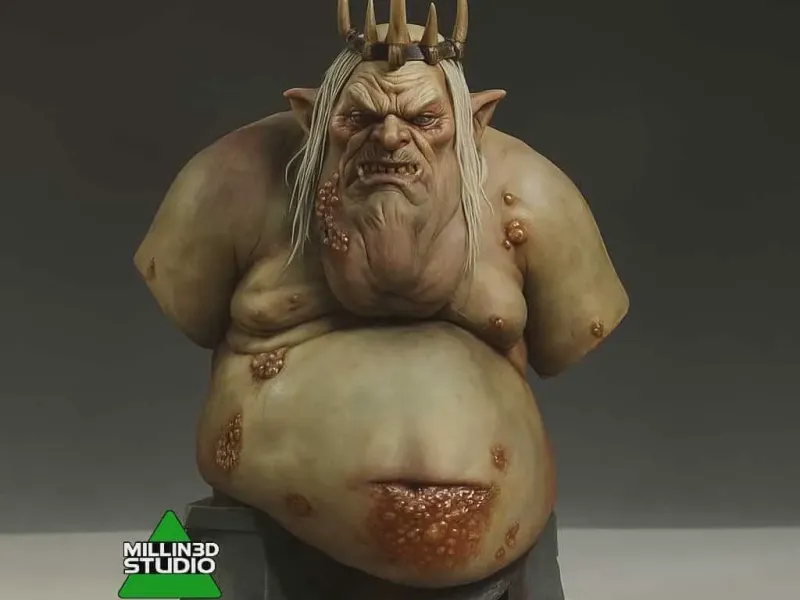 Lord of the Rings Hobbit Goblin King Lotr Bust Statue
