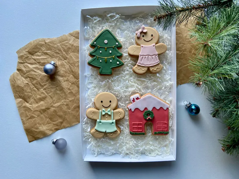 Gingerbread boy-girl-house-tree - Cookie Cutter set of 4