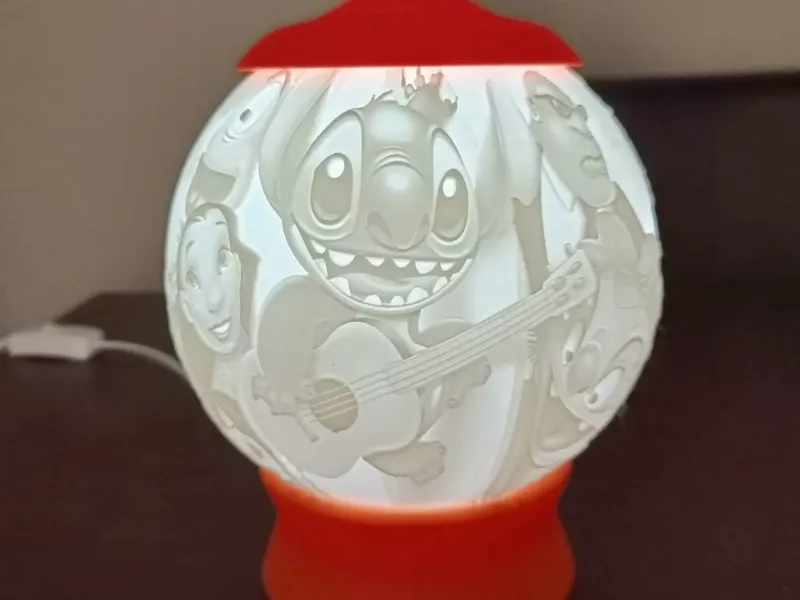Lilo & Stitch Lithophane Night Lamp