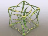 Wireframe Shape Geometric Complex Cube-0