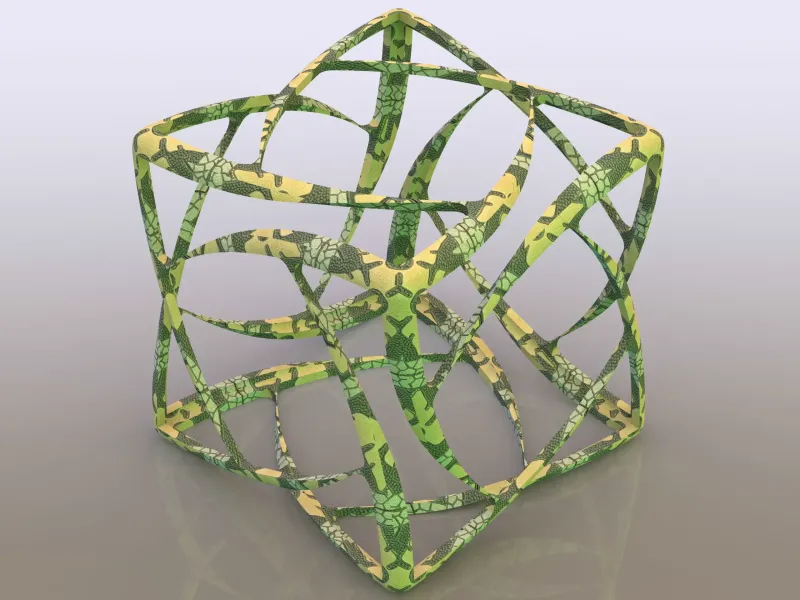 Cubo geométrico complejo Wireframe Shape