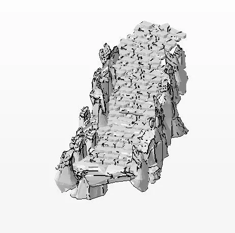 modular stone path and stairs - terrain