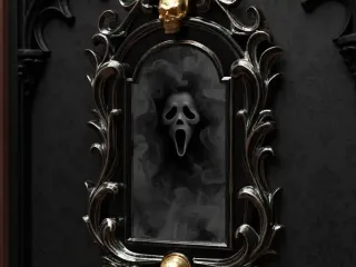 GOTHIC FRAME WITH SKULLS
