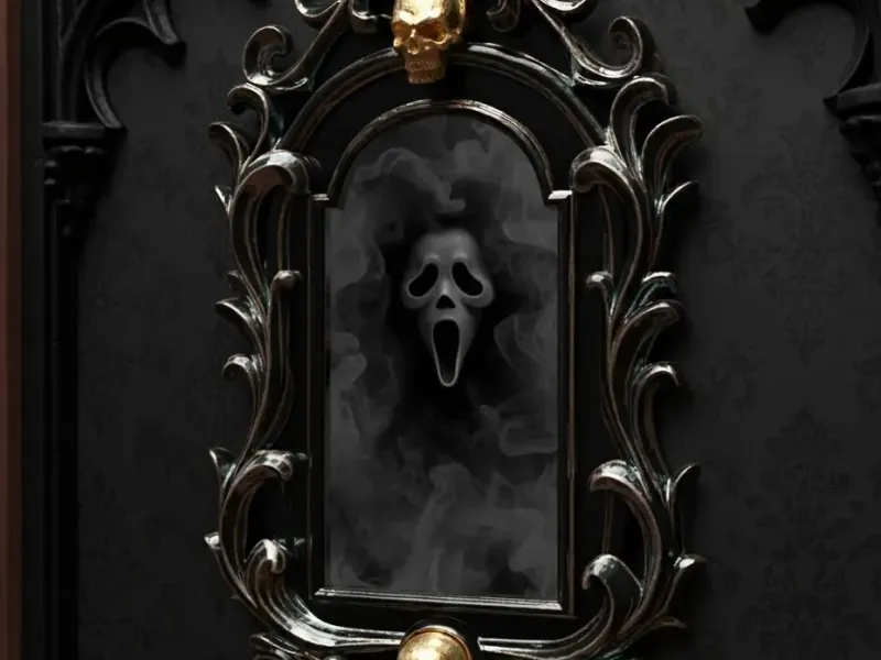 GOTHIC FRAME WITH SKULLS