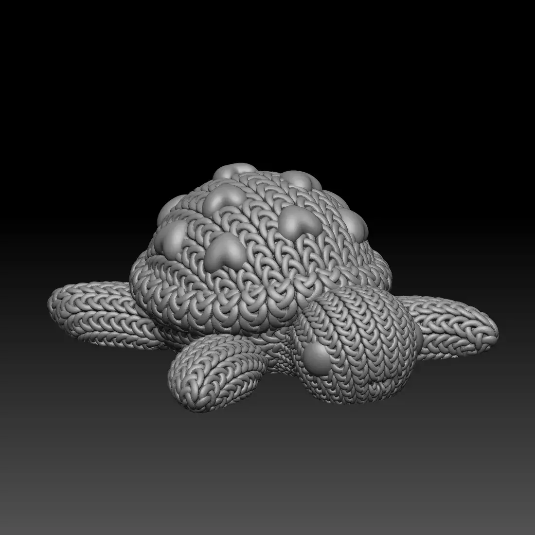 Knitted Valentine Turtle