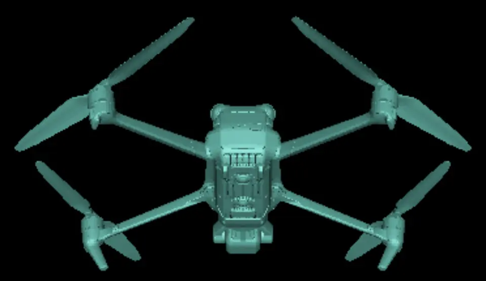 DJI mavic, plegado y abierto