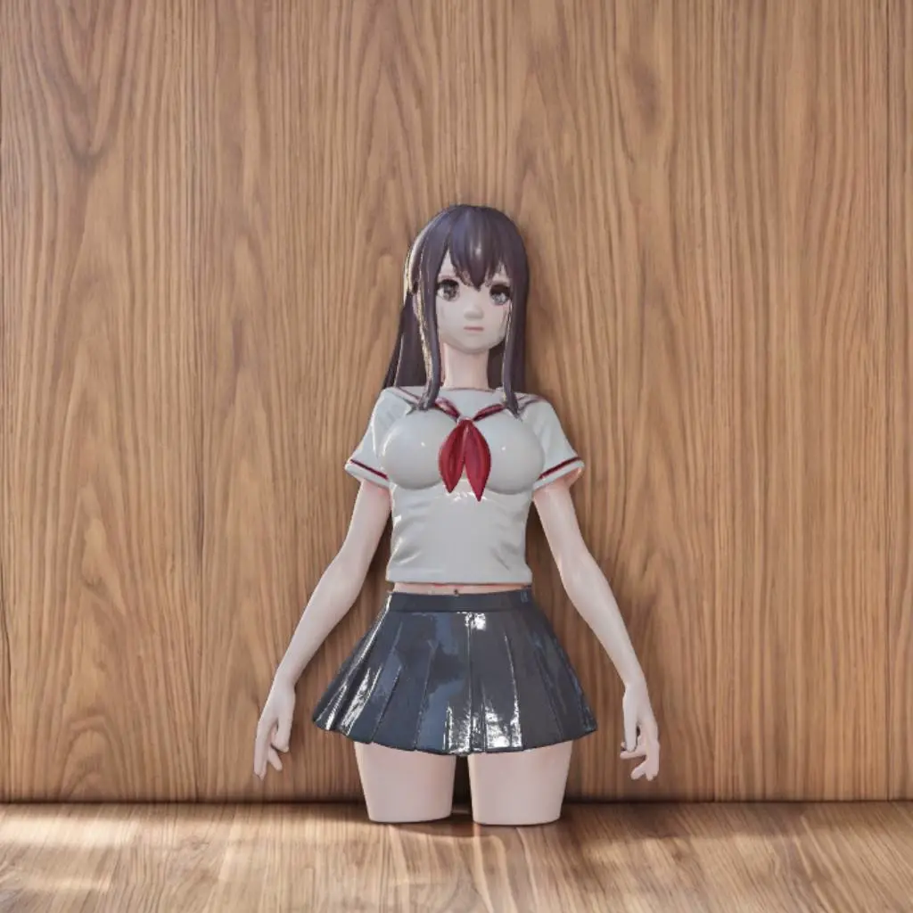 Bust Anime school Girl