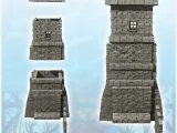 Medieval cut stone defense tower with adjoining walls (13) --2