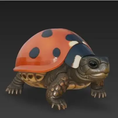 Action Figure Animal Maluco Tartaruga Joaninha