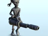 Alien running with machine-gun (6) (+ pre-supported version-2