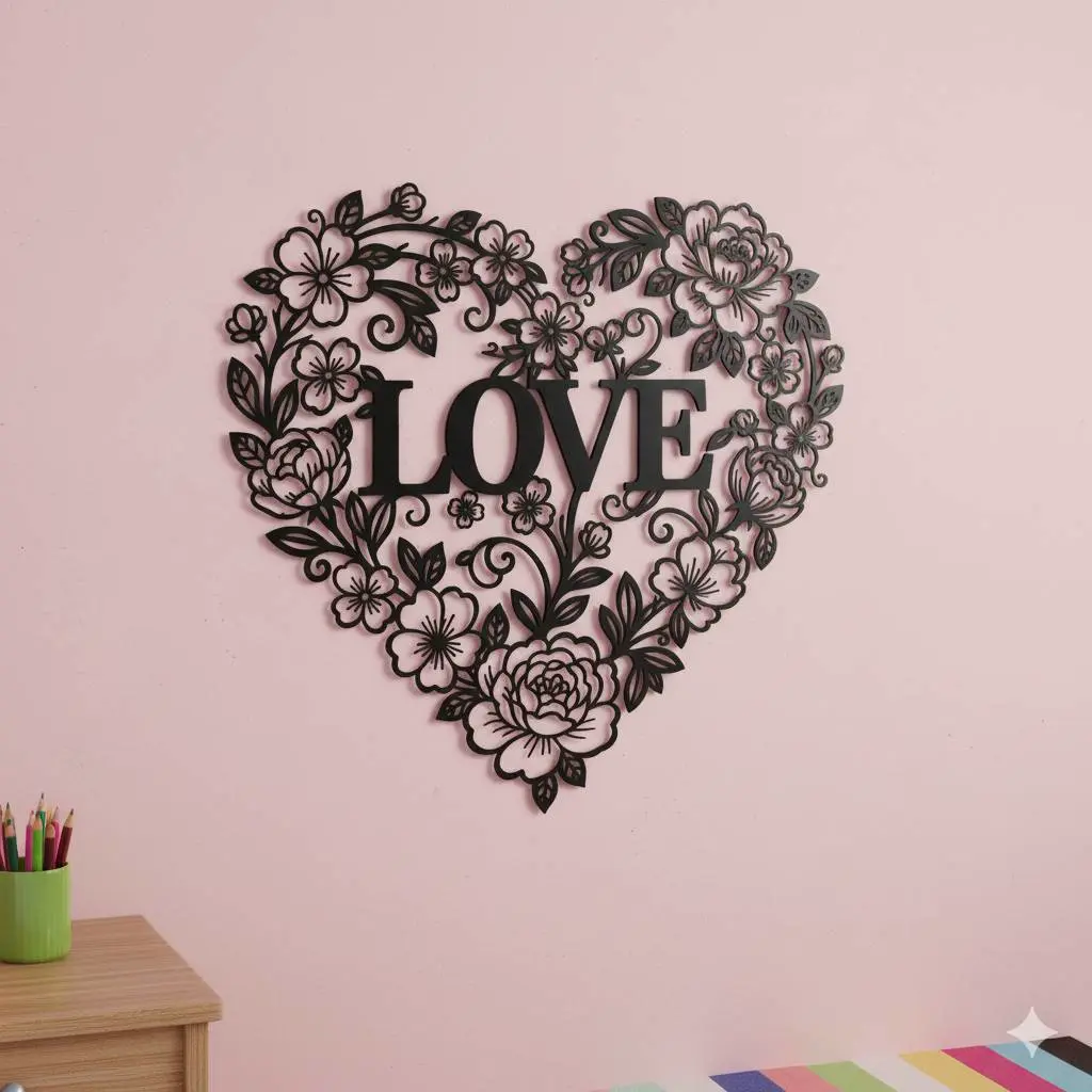 Love Lace – Floral Heart Silhouette