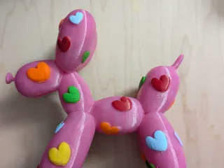Bunny/ Dog balloon with hearts