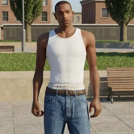 CJ GTA San Andreas STL – Estátua do Personagem Clássico de Gangue – 3D