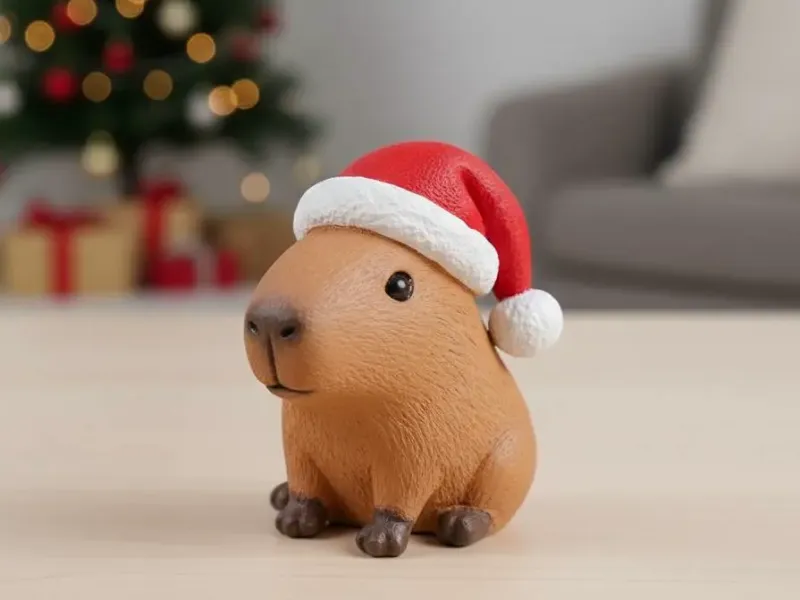 Cute Christmas Capybara