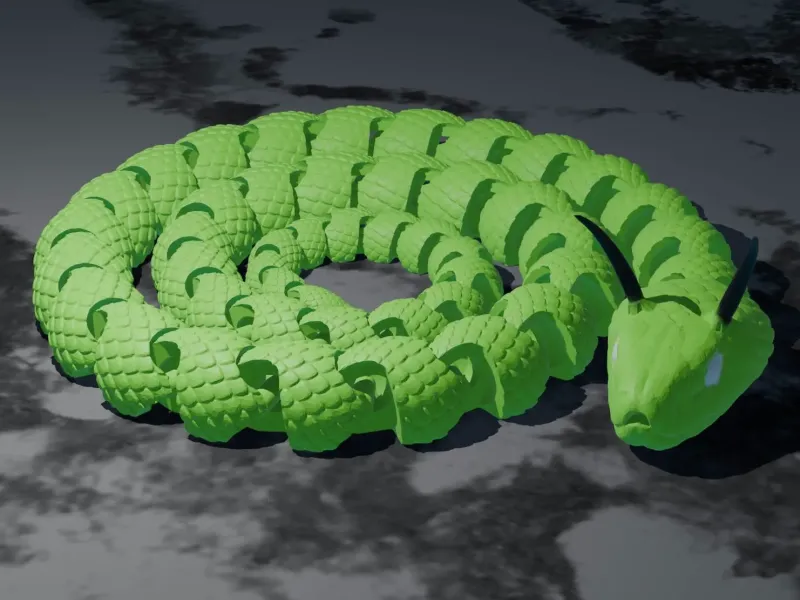 Articulated snake with horns 2.0!