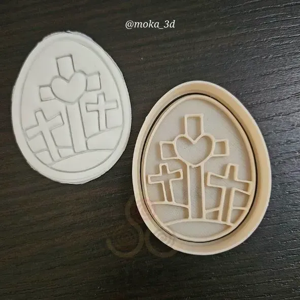 huevo de pascua cotador de galleta tres cruces
