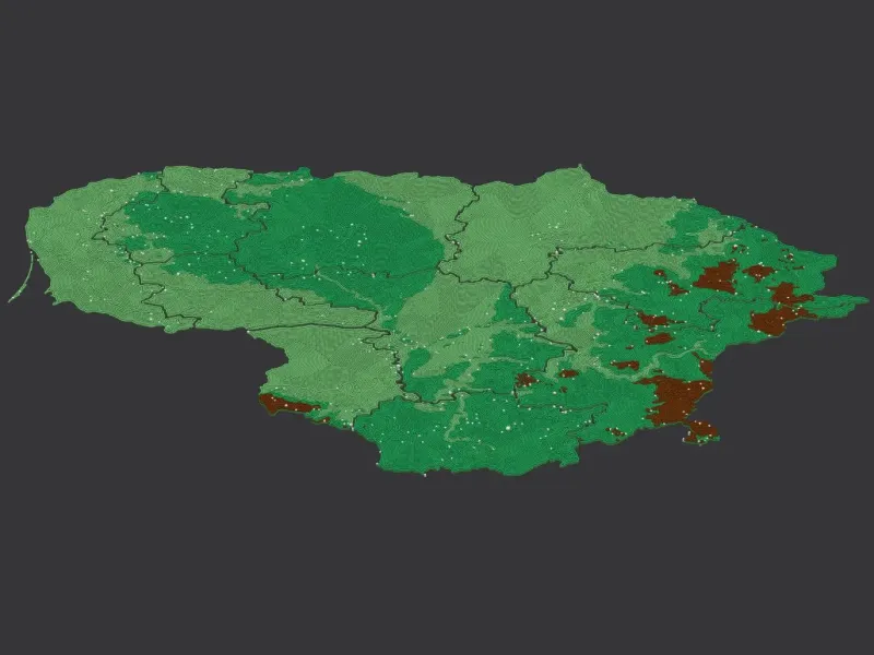 Counties of Lithuania. 3D Map puzzle (10-piece)