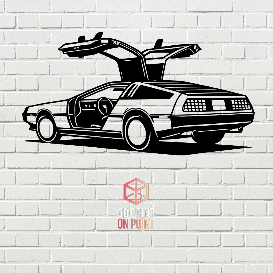 DELOREAN  - 2D WALL ART #1