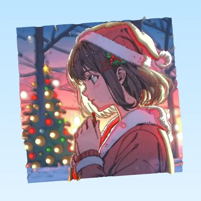 Anime girl Christmas Art🎄