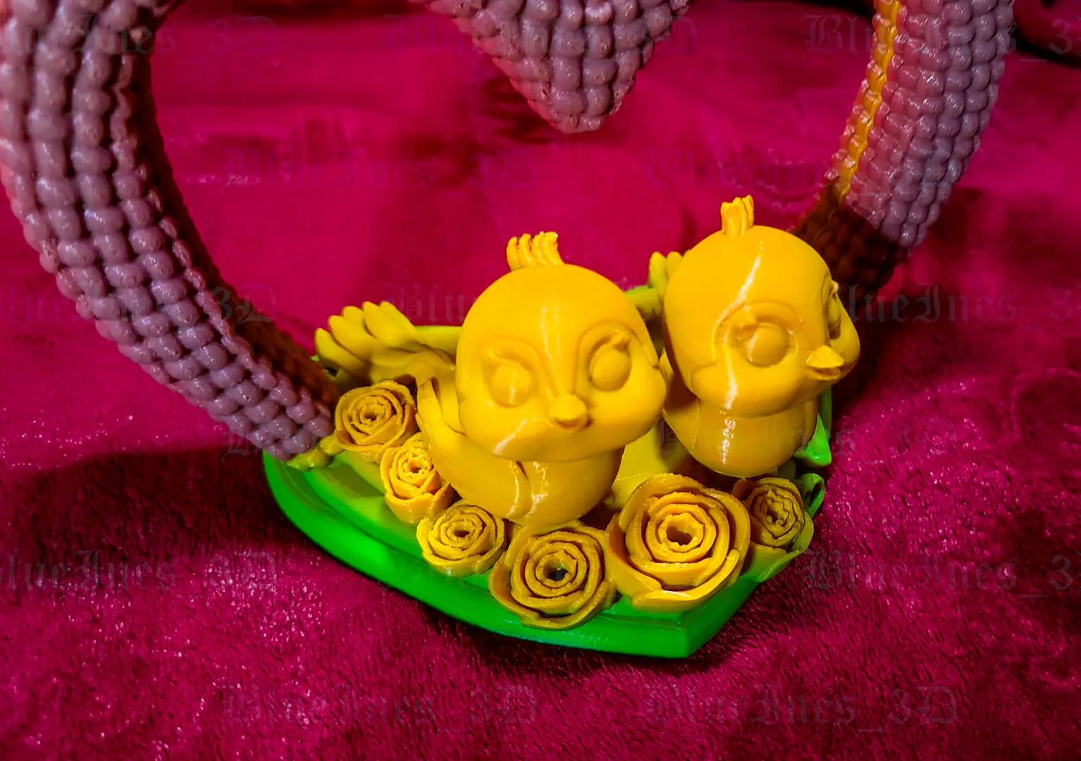 VALENTINE'S DAY HEART BIRDS WITH ROSES