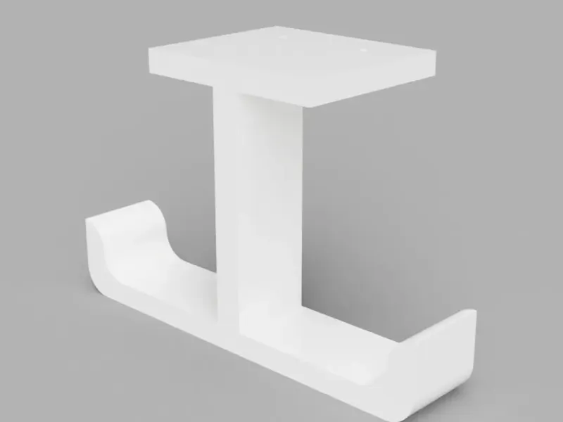 Under Desk Headphones Holder V2 – Wide Base for easy mount