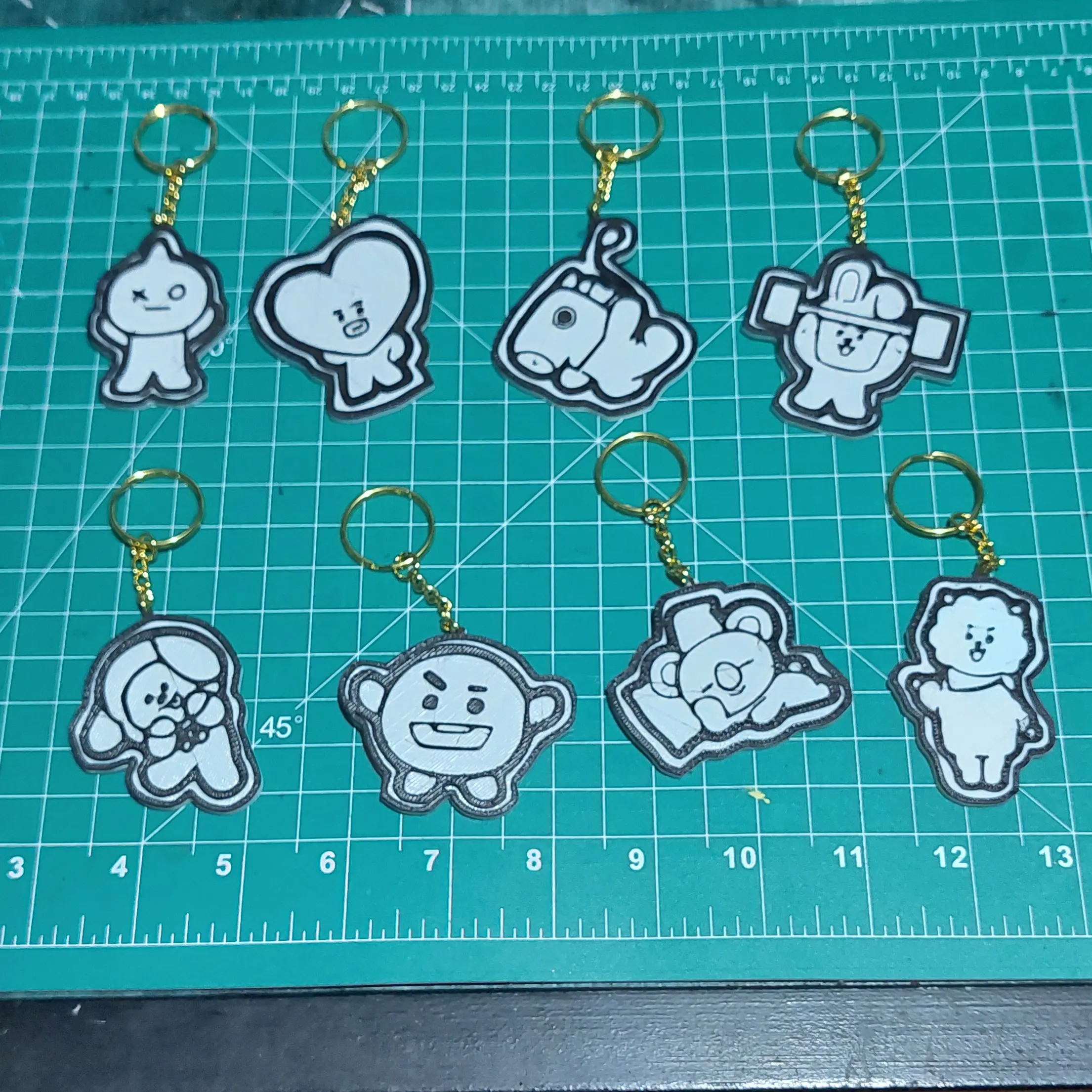 BT21 characters keychains