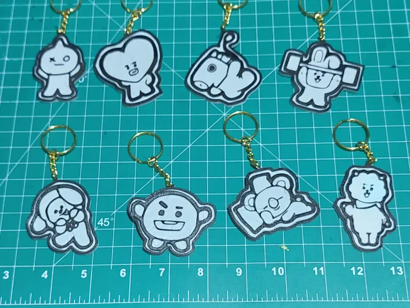 BT21 characters keychains