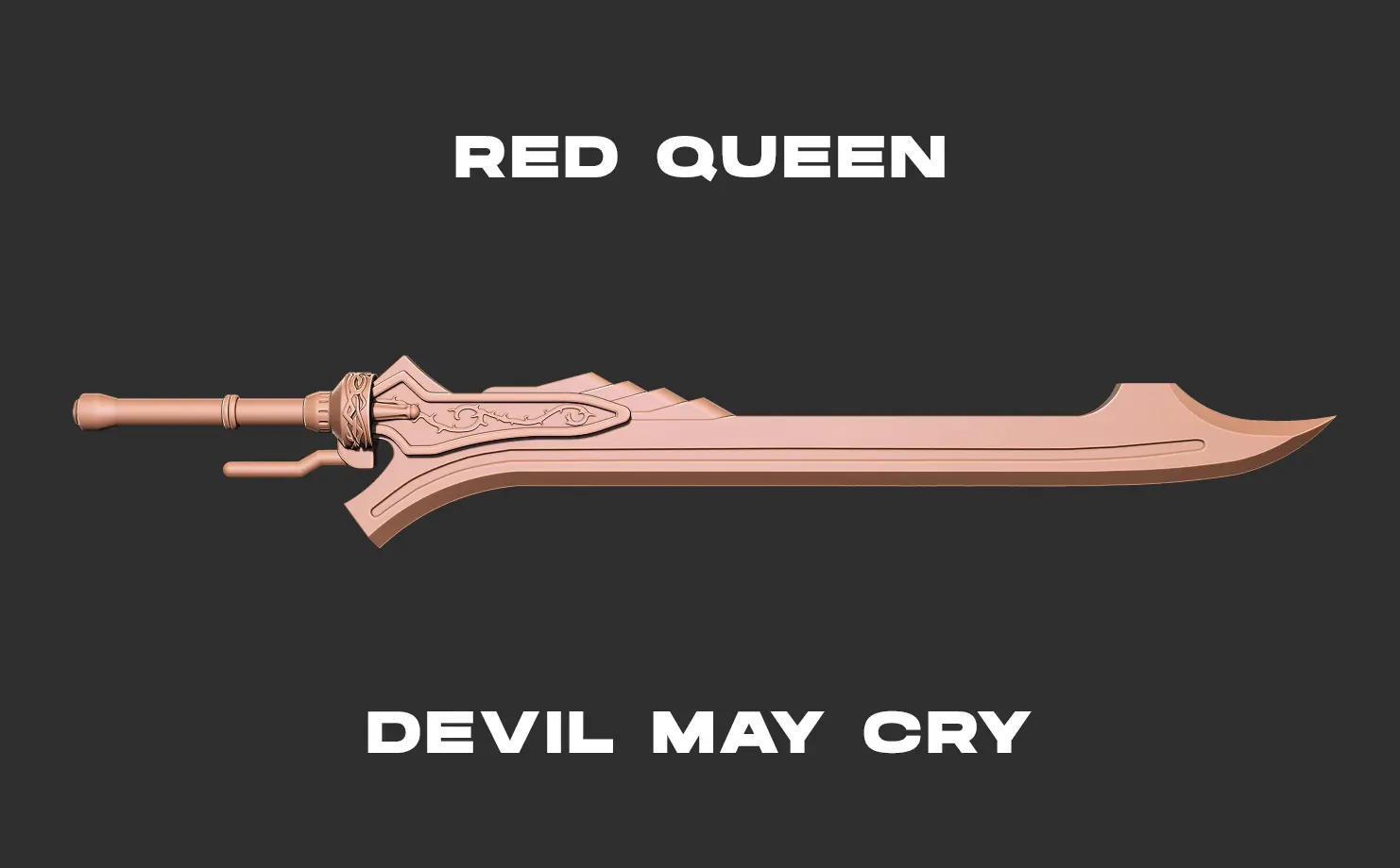 Devil May Cry Red Queen Zwaard 3d printmodel