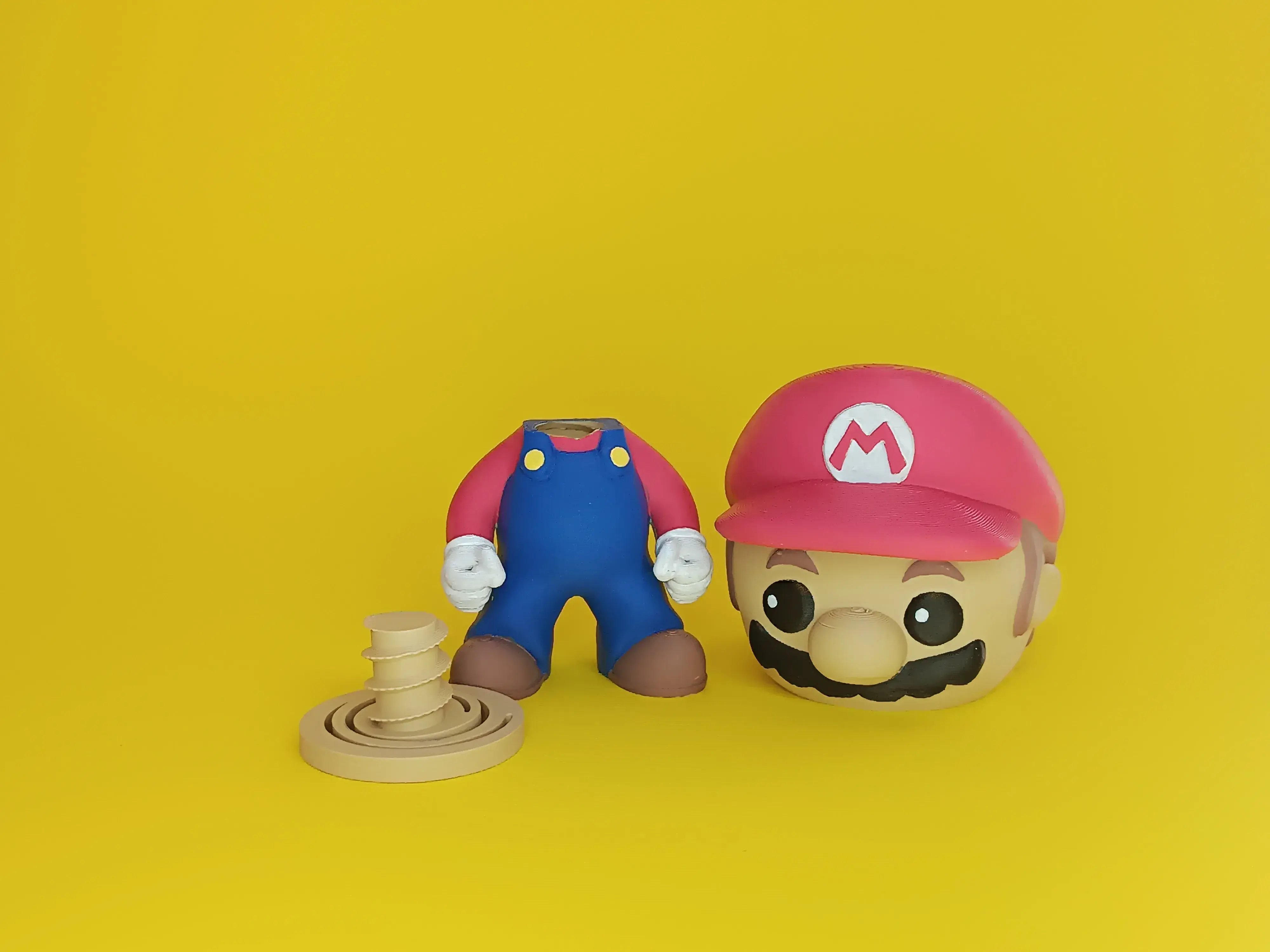 SUPER MARIO FUNKO POP BOBBLEHEAD STL + 3MF (COLORED VERSION)